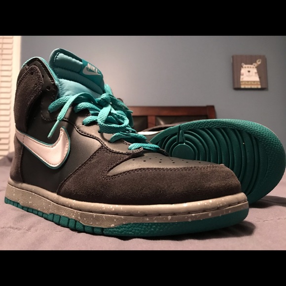 NIKE DUNK HIGH Anthracite/White-Sport Turquoise - Picture 2 of 5